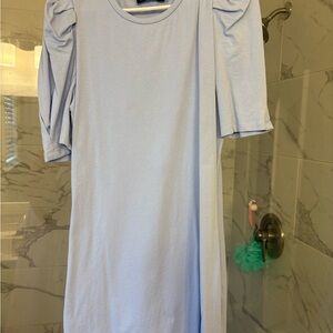 Pomander Place Light Blue Puff Sleeve Dress